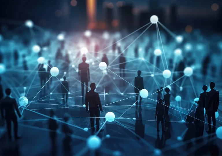 Groupe de personne en connexion